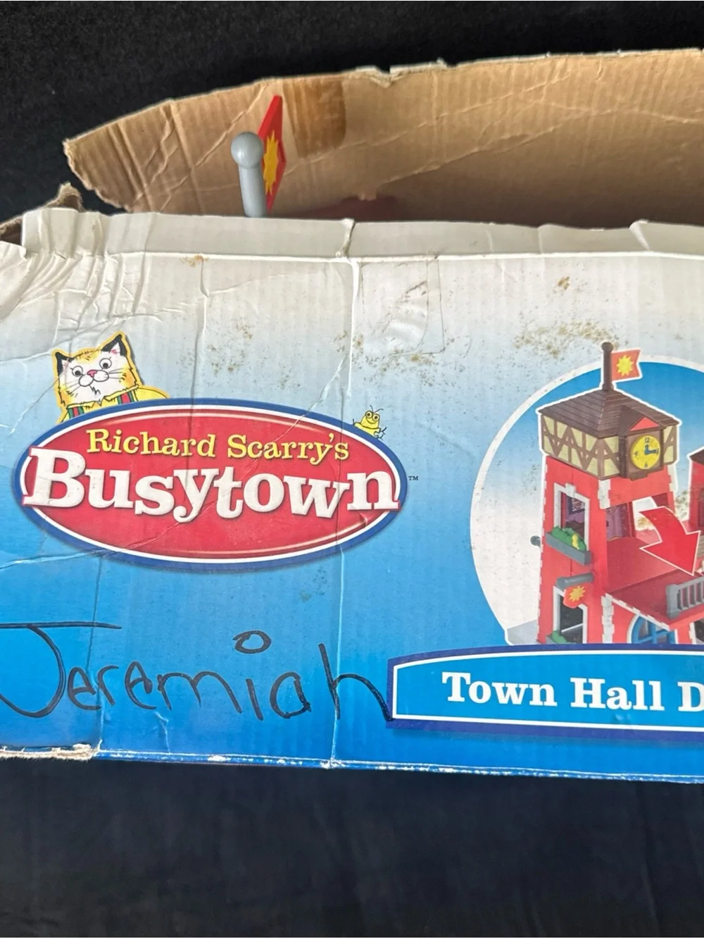 Richard Scarry's Busytown Deluxe Play Set Town Hall w/ Track Figures & Org Box
